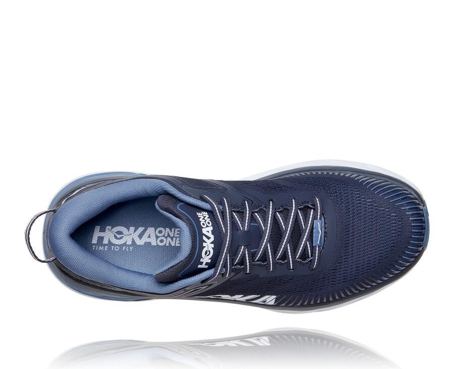 Hoka One One Hardloopschoenen Heren - Bondi 7 - Donkerblauw - ZA8279651